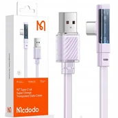 Kable USB - KABEL USB-C, KĄTOWY, MOCNY, SUPER SZYBKI, MCDODO, 100W, 1.2M, FIOLETOWY - miniaturka - grafika 1