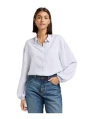 Koszule damskie - DAMSKA KOSZULA LEE BLOUSE WITH TIE FRONT CONCRETE PINSTRIPE 112363504 - Lee - miniaturka - grafika 1