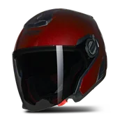 Kaski motocyklowe - Kask Otwarty Nolan N40-5 Błyszczący CzerwonyM - miniaturka - grafika 1