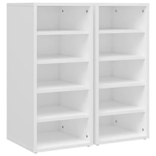 vidaXL Szafki na buty, 2 szt., białe, 31,5x35x70 cm, płyta wiórowa - Szafki na buty - miniaturka - grafika 1