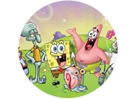 Ciasta i półprodukty do ciast - Dekoracyjny opłatek tortowy Spongebob - 20 cm - miniaturka - grafika 1