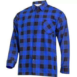 Koszule męskie - LAHTI PRO LAHTI PRO LPKF3L męska koszula flanelowa koszula robocza koszula dresowa 100% bawełna w kratkę -CE/EN 340-ciemnoniebieska, rozmiar: L, ciemnoniebieski, L LPKF3L - grafika 1
