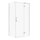 Kabiny prysznicowe - Kabina prysznicowa Cersanit Larga 100x80x195 prostokątna chrom transparentne S160-031 - miniaturka - grafika 1