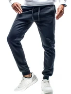 Spodnie męskie - Spodnie męskie dresowe czarne Recea - miniaturka - grafika 1