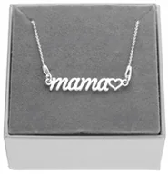 Naszyjniki - Srebrny naszyjnik celebrytka napis MAMA dla mamy srebro 925 50 cm - miniaturka - grafika 1