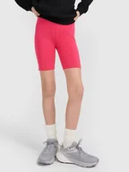 Legginsy - 4F Legginsy kolarki dzianinowe dziewczęce 4FJWSS25TSTIF014-55S Różowy Roz. 152 - miniaturka - grafika 1