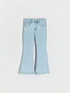 Spodnie i spodenki dla dziewczynek - Reserved - Jeansy flare high waist - niebieski - miniaturka - grafika 1