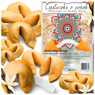 Ciasteczka z wróżbą z afirmacjami - codzienna motywacja medytacja spokój 50 - Ciastka - miniaturka - grafika 1