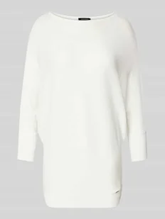 Sweter z dzianiny o kroju oversized z dekoltem w łódkę - Swetry damskie - miniaturka - grafika 1