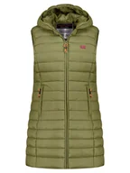 Kamizelki damskie - Geographical Norway Kamizelka pikowana "Vatikolor" w kolorze zielonym - miniaturka - grafika 1