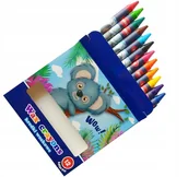 Przybory szkolne - Beniamin Kredki woskowe 12 kolorów Rexus - miniaturka - grafika 1