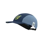 Czapki i chusty sportowe męskie - COMPRESSPORT Czapka biegowa 5 PANEL LIGHT CAP poseidon/denim - miniaturka - grafika 1