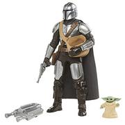 Figurki dla dzieci - Hasbro, Star Wars Mandalorian, figurka kolekcjonerska Mandalorian z Grogu, figurka z dźwiekiem, F5194 - miniaturka - grafika 1