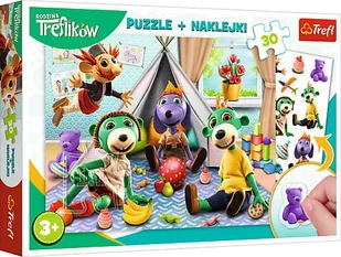 Trefl Puzzle 30el 90989 Rodzina Treflikow Naklej - Puzzle - miniaturka - grafika 1