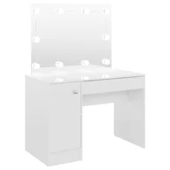 Toaletki - shumee Stolik do makijażu z oświetleniem LED 110x55x145 cm MDF - miniaturka - grafika 1