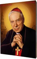 Ikony i obrazy sakralne - Kard. Stefan Wyszyński - obraz na desce - miniaturka - grafika 1