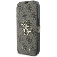 Etui i futerały do telefonów - Guess GUBKP16L4GMGBR iPhone 16 Pro 6.3" brązowy/brown book 4G Metal Logo - miniaturka - grafika 1