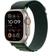 Akcesoria do smartwatchy - Pasek do Apple Watch (44/45/46/49mm) S Ciemnozielony (Tytan naturalny) - miniaturka - grafika 1