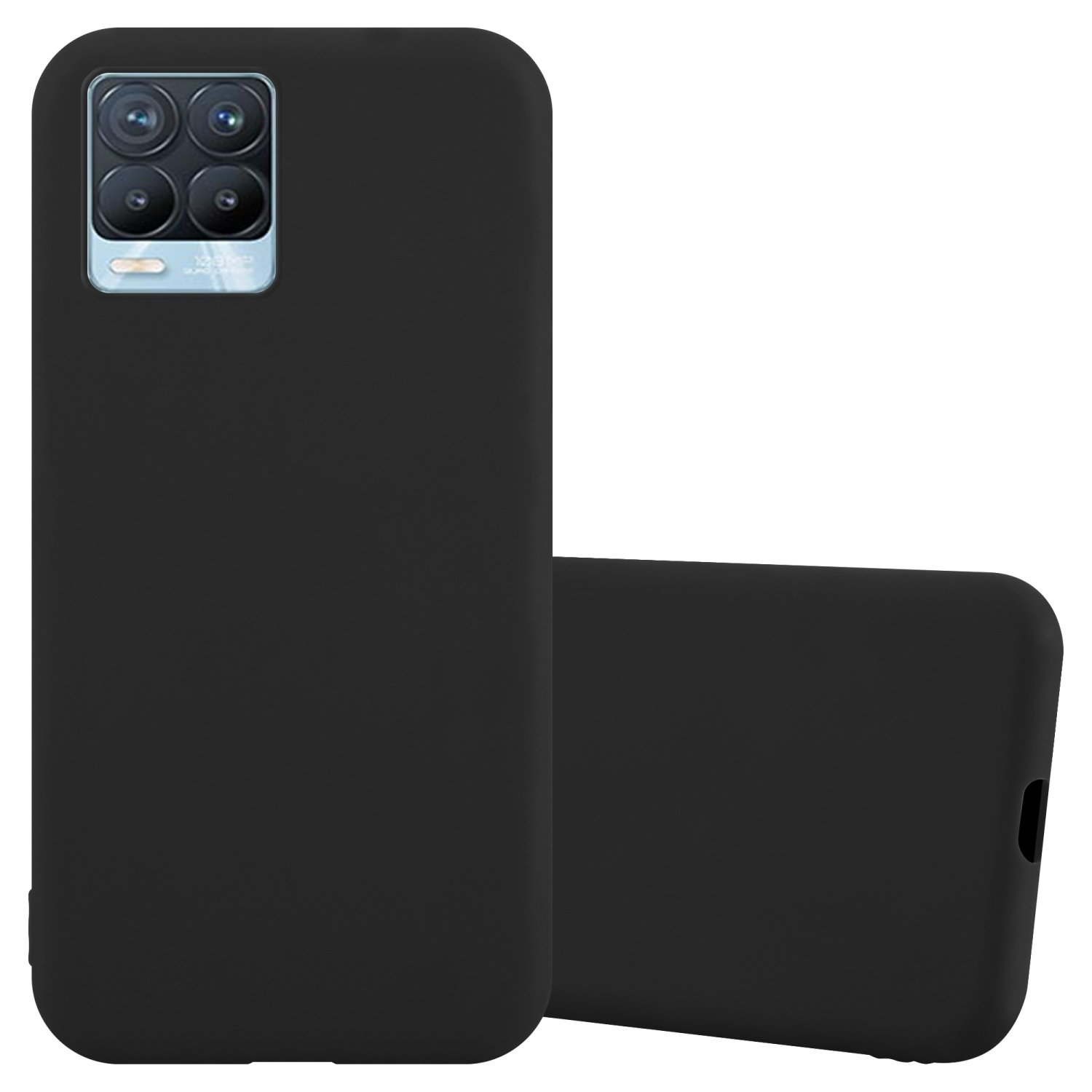 Etui Cadorabo do Realme 8 4G / 8 PRO w kolorze czarnym, silikonowe etui TPU na telefon komórkowy