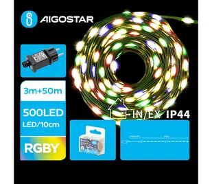 Aigostar - LED Zewnętrzny łańcuch świąteczny 500xLED/8 funkcji 53m IP44 wielobarwny - Lampy ogrodowe - miniaturka - grafika 1