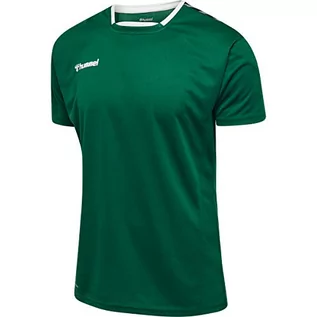 Koszulki męskie - Hummel HmlAuthentic Poly Jersey koszulka męska S/S zielony Evergreen S 204919-6140 - grafika 1