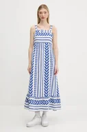 Sukienki - Superdry sukienka kolor biały maxi rozkloszowana W8011872A-F1W - miniaturka - grafika 1