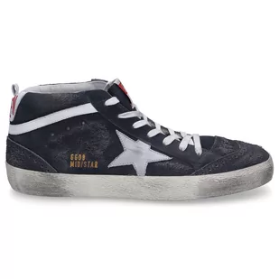 Golden Goose Trampki wysokie MID STAR  Dziurkowane Used niebieskie-kombi - Trampki damskie - miniaturka - grafika 1