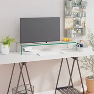 Akcesoria do monitorów - Podstawka pod monitor / telewizor szklana 90x30x13 cm - miniaturka - grafika 1