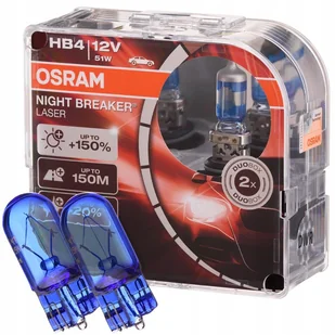 Mocne żarówki HB4 Osram Night Breaker Laser 12V 51W 2x W5W White - Żarówki samochodowe - miniaturka - grafika 1