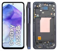 Części serwisowe do telefonów - WYŚWIETLACZ LCD SZYBKA DOTYK DO SAMSUNG GALAXY A55 INCELL RAMKA GRANATOWY - miniaturka - grafika 1