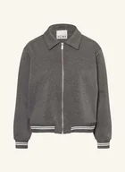 Bluzy damskie - Ichi Bluza Rozpinana Ihkate Sporty grau - ICHI - miniaturka - grafika 1