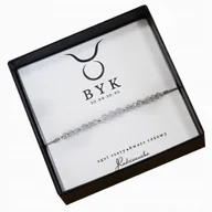 Bransoletki - Bransoletka z Kamieni Naturalnych BYK Zodiak Agat Szary Kwarc Różowy - miniaturka - grafika 1