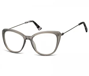 Sunoptic Okulary oprawki zerówki korekcyjne Kocie Oczy AC8A szare - Okulary korekcyjne, oprawki, szkła - miniaturka - grafika 1