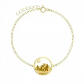 Bransoletki - Złota Bransoletka Góry Łańcuszek Prezent 925 GRAWER DEDYKACJA GRATIS - miniaturka - grafika 1