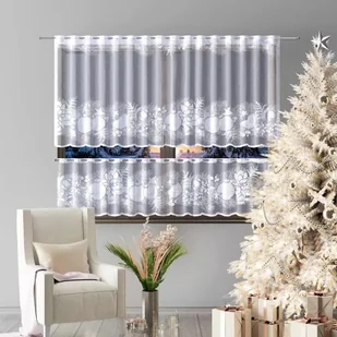 Zazdrostka żakardowa Girlanda 623849 wys. 40cm biała 40 cm - Firany - miniaturka - grafika 1