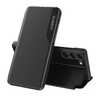 Etui i futerały do telefonów - Etui pokrowiec do Samsung S24 z klapką i podstawką Eco Leather View Case czarne HURTEL - miniaturka - grafika 1