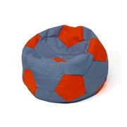 Fotele i pufy dla dzieci - Pufa worek GO GIFT Piłka 8 Szaro-czerwony XL 120 cm | Bezpłatny transport - miniaturka - grafika 1