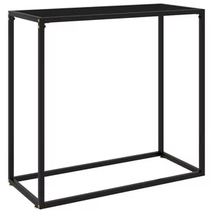 VidaXL Lumarko Stolik konsolowy, czarny, 80x35x75 cm, szkło hartowane 322810 VidaXL - Ławy i stoliki kawowe - miniaturka - grafika 1