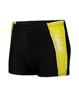 Kąpielówki dla chłopców - Arena B Thrice Jr Short R Swim Trunks Unisex-Dla dzieci i młodzieży, Black-soft Green-biały, 10-11 anni - miniaturka - grafika 1