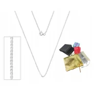 Naszyjniki męskie - Srebrny Łańcuszek Lśniący 925 Venecjana Kostka 40 cm x 0,7 mm Damski Męski - miniaturka - grafika 1