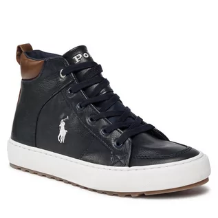 Buty dla chłopców - Sneakersy Polo Ralph Lauren RF104273 Navy Burnished W/ Cream Pp - grafika 1