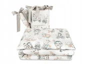 Pościel dla dzieci - MimiNu Pościel dziecięca 3-el. 135x100 cm poszewki ochraniacz Zoo rowerki - miniaturka - grafika 1