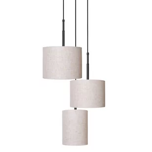 Potrójna lampa wisząca Maya 45409/13/38 Lucide abażurki beżowy czarny - Lampy sufitowe - miniaturka - grafika 1