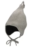 Czapki damskie - Sterntaler Chłopięca GOTS czapka z dzianiny w kształcie rogów, srebrny melanż, 39 - miniaturka - grafika 1