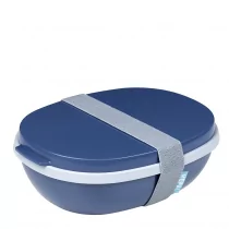 Duo Rosti Mepal Podwójne pudełko na lunch, granatowe Ellipse ROSTI MEPAL, 22,5x17,5x5,5 cm - Pojemniki kuchenne - miniaturka - grafika 2
