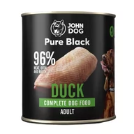 Mokra karma dla psów - JOHN DOG Pure Black Mokra karma dla dorosłych psów Kaczka 800g - miniaturka - grafika 1