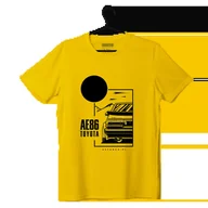 Odzież do sportów motorowych - T-shirt koszulka Toyota AE86 żółta-XL - miniaturka - grafika 1