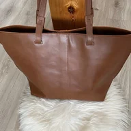 Torebki damskie - Brązowa torba ze skóry Shopperka na ramię. - miniaturka - grafika 1