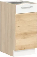 Szafki kuchenne - Szafka dolna kuchenna jednodrzwiowa stojąca MODENA MD27/D40 buk / biały połysk - miniaturka - grafika 1