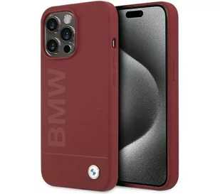 BMW BMHMP15XSLBLRE iPhone 15 Pro Max 6.7" czerwony/red hardcase Silicone Big Logo MagSafe - Etui i futerały do telefonów - miniaturka - grafika 1